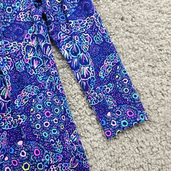 Lilly Pulitzer Aubrey Women Shift Dress Size Small Turtle Print Resort Vacation - Picture 3 of 12